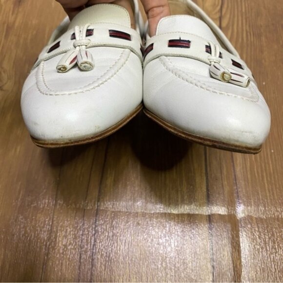 Gucci White Loafer Flat Women Size 37.5 - Picture 4 of 13